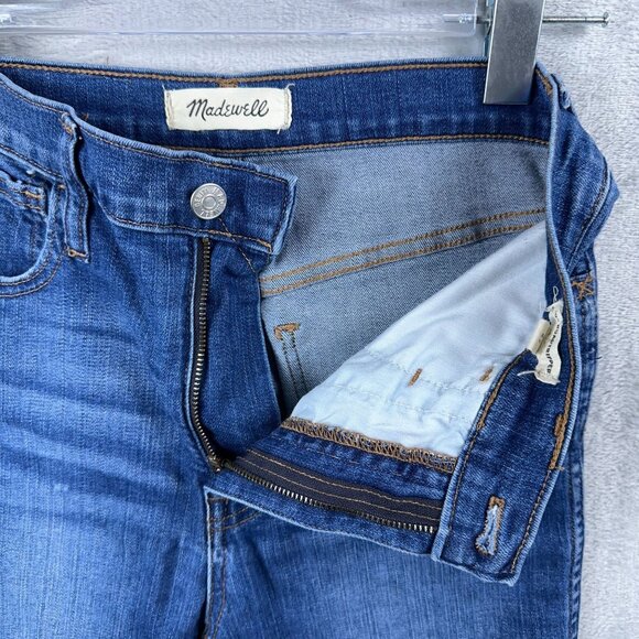 Madewell 10" High-Rise Roadtripper Jeans Raw-Hem Womens Waterford Wash Size W26 - Picture 5 of 12